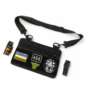 Молодіжна тактична сумка для патчів на плече з 4 кишенями black. Зображення №7