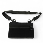 Молодіжна тактична сумка для патчів на плече з 4 кишенями black. Зображення №8