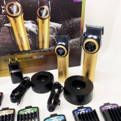 Набір VGR 2 в 1 V-001 V-977 GOLD, акумуляторна машинка для стрижки та триммер. Колір: золотий. Зображення №2