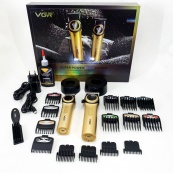 Набір VGR 2 в 1 V-001 V-977 GOLD, акумуляторна машинка для стрижки та триммер. Колір: золотий. Зображення №3