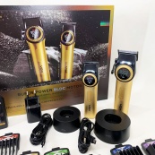 Набір VGR 2 в 1 V-001 V-977 GOLD, акумуляторна машинка для стрижки та триммер. Колір: золотий. Зображення №6