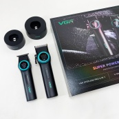 Набір VGR 2 в 1 V-001 V-977 BLACK, акумуляторна машинка для стрижки та триммер. Колір: чорний. Зображення №9