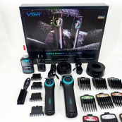 Набір VGR 2 в 1 V-001 V-977 BLACK, акумуляторна машинка для стрижки та триммер. Колір: чорний. Зображення №13