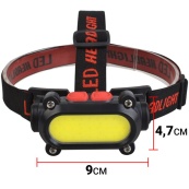 Фонарь налобный BL-209-COB (white+red). Изображение №3