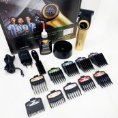 Професійна машинка для стрижки волосся VGR V-001 з дисплеєм 9000 об/хв та 10 насадками. Колір: золотий. Зображення №2