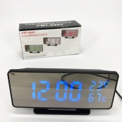 Годинник настільний дзеркальний VST-888Y-5 USB з синім циферблатом, Настільний годинник з підсвічуванням. Зображення №2