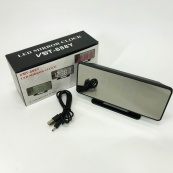 Годинник настільний дзеркальний VST-888Y-5 USB з синім циферблатом, Настільний годинник з підсвічуванням. Зображення №5