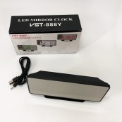 Годинник настільний дзеркальний VST-888Y-5 USB з синім циферблатом, Настільний годинник з підсвічуванням. Зображення №9