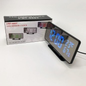Годинник настільний дзеркальний VST-888Y-5 USB з синім циферблатом, Настільний годинник з підсвічуванням. Зображення №12