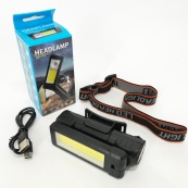 Фонарь WORKLIGHT 2 в 1 5305-COB(WHITE+YELLOW), Мощный фонарь для рыбалки, Мощный фонарь на голову. Изображение №9