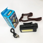 Фонарь WORKLIGHT 2 в 1 5305-COB(WHITE+YELLOW), Мощный фонарь для рыбалки, Мощный фонарь на голову. Изображение №10