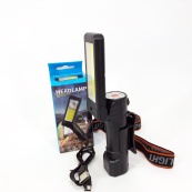 Фонарь WORKLIGHT 2 в 1 5305-COB(WHITE+YELLOW), Мощный фонарь для рыбалки, Мощный фонарь на голову. Изображение №12