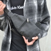 Сумка з натуральної шкіри, слінг чоловічий чорний, барсетка, крос боді, Практична сумка-месенджер. Зображення №31