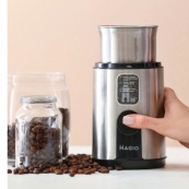 Кавомолка MAGIO MG-201 200 Вт, машинка для помелу кави, кавомолка міні, електрична кавомолка для турки. Зображення №3