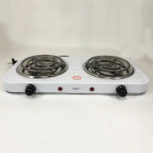 Плита электрическая Suntera DP-1915 2000 Вт, мощная настольная электроплита, плита бытовая. Цвет: белый. Изображение №3