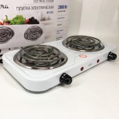 Плита электрическая Suntera DP-1915 2000 Вт, мощная настольная электроплита, плита бытовая. Цвет: белый. Изображение №4