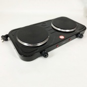 Плита електрична Suntera DP-1925, подвійна електроплита, потужна настільна електроплита. Колір: чорний. Зображення №4