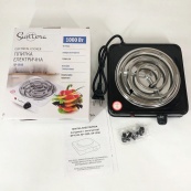 Плита електрична Suntera SP-1910, електроплита 1000 w, електроплита 1 комфорка. Колір: чорний. Зображення №2