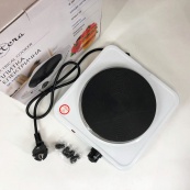 Плита електрична Suntera SP-1930, електроплита 1 комфорка, електроплита кухонная. Колір: білий. Зображення №2