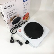 Плита електрична Suntera SP-1930, електроплита 1 комфорка, електроплита кухонная. Колір: білий. Зображення №5