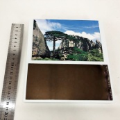 Электронные проводные настольные цифровые часы DS-6608 с фоторамкой, зелёная подсветка. Цвет: белый. Изображение №12