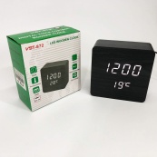 Електронний годинник з термометром та функцією активація за звуком VST-872-6, Настільний годинник з підсвічуванням. Зображення №8