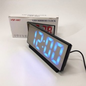 Годинник мережний настільний VST-897-5 (синє підсвічування, температура, від USB кабелю), Настільний LED годинник. Зображення №2