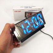 Годинник мережний настільний VST-897-5 (синє підсвічування, температура, від USB кабелю), Настільний LED годинник. Зображення №8