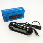 Часы VST-716-2 настольные 220В будильник Черный корпус Светло зеленые цифры. Изображение №12