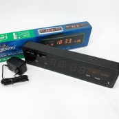 Електронний годинник Caixing СХ-808, Цифровий настільний годинник квадратний, LED Лід годинник настільний. Зображення №3