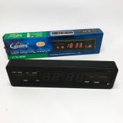 Електронний годинник Caixing СХ-808, Цифровий настільний годинник квадратний, LED Лід годинник настільний. Зображення №6