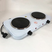 Настільна плита електрична Sea Breeze SB-063, подвійна електроплита, двокомфорочна. Колір: білий. Зображення №2