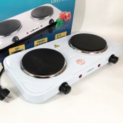 Настільна плита електрична Sea Breeze SB-063, подвійна електроплита, двокомфорочна. Колір: білий. Зображення №3