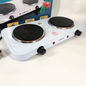 Настільна плита електрична Sea Breeze SB-063, подвійна електроплита, двокомфорочна. Колір: білий. Зображення №4