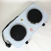 Настільна плита електрична Sea Breeze SB-063, подвійна електроплита, двокомфорочна. Колір: білий. Зображення №9