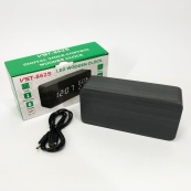 Електронні настільні годинники VST-862S-6 чорні з білим підсвічуванням, з датчиками температури та вологості. Зображення №5