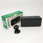 Електронні настільні годинники VST-862S-6 чорні з білим підсвічуванням, з датчиками температури та вологості. Зображення №7