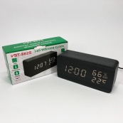 Електронні настільні годинники VST-862S-6 чорні з білим підсвічуванням, з датчиками температури та вологості. Зображення №10
