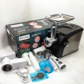 Електрична м'ясорубка Rainberg RB-673 із соковижималкою та шатківницею 9 насадок 3000W з реверсом. Зображення №9