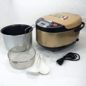 Мультиварка Rainberg RB-6207 З Фритюрницею, 12 Програм, скороварка пароварка мультиварка. Колір бежевий. Зображення №13