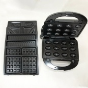 Мультимейкер Rainberg RB-5408 4 в 1 вафельница, бутербродница, орешница, гриль 2200 Вт электрогриль. Изображение №3