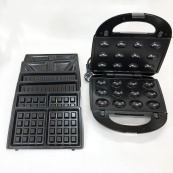 Мультимейкер Rainberg RB-5408 4 в 1 вафельница, бутербродница, орешница, гриль 2200 Вт электрогриль. Изображение №4