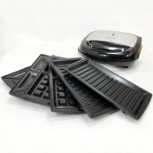 Мультимейкер Rainberg RB-5408 4 в 1 вафельница, бутербродница, орешница, гриль 2200 Вт электрогриль. Изображение №8