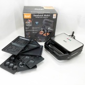 Мультимейкер RAF R.552 – 7 в 1: вафельниця, гриль, сендвічниця, пончики, горіхи, кекси, печиво, 800 Вт. Зображення №2