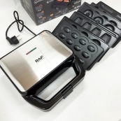 Мультимейкер RAF R.552 – 7 в 1: вафельниця, гриль, сендвічниця, пончики, горіхи, кекси, печиво, 800 Вт. Зображення №3