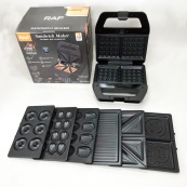 Мультимейкер RAF R.552 – 7 в 1: вафельниця, гриль, сендвічниця, пончики, горіхи, кекси, печиво, 800 Вт. Зображення №13