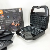 Мультимейкер RAF R.552 – 7 в 1: вафельниця, гриль, сендвічниця, пончики, горіхи, кекси, печиво, 800 Вт. Зображення №14