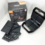 Мультимейкер RAF R.552 – 7 в 1: вафельниця, гриль, сендвічниця, пончики, горіхи, кекси, печиво, 800 Вт. Зображення №16