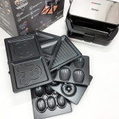 Мультимейкер RAF R.552 – 7 в 1: вафельниця, гриль, сендвічниця, пончики, горіхи, кекси, печиво, 800 Вт. Зображення №20