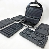 Мультипекарь 6в1 со съемными формами Domotec MS-7706, сендвичница 4в1, домашний гриль для шаурмы. Изображение №3 Мультипекарь 6в1 со съемными формами Domotec MS-7706, сендвичница 4в1, домашний гриль для шаурмы. Изображение №3